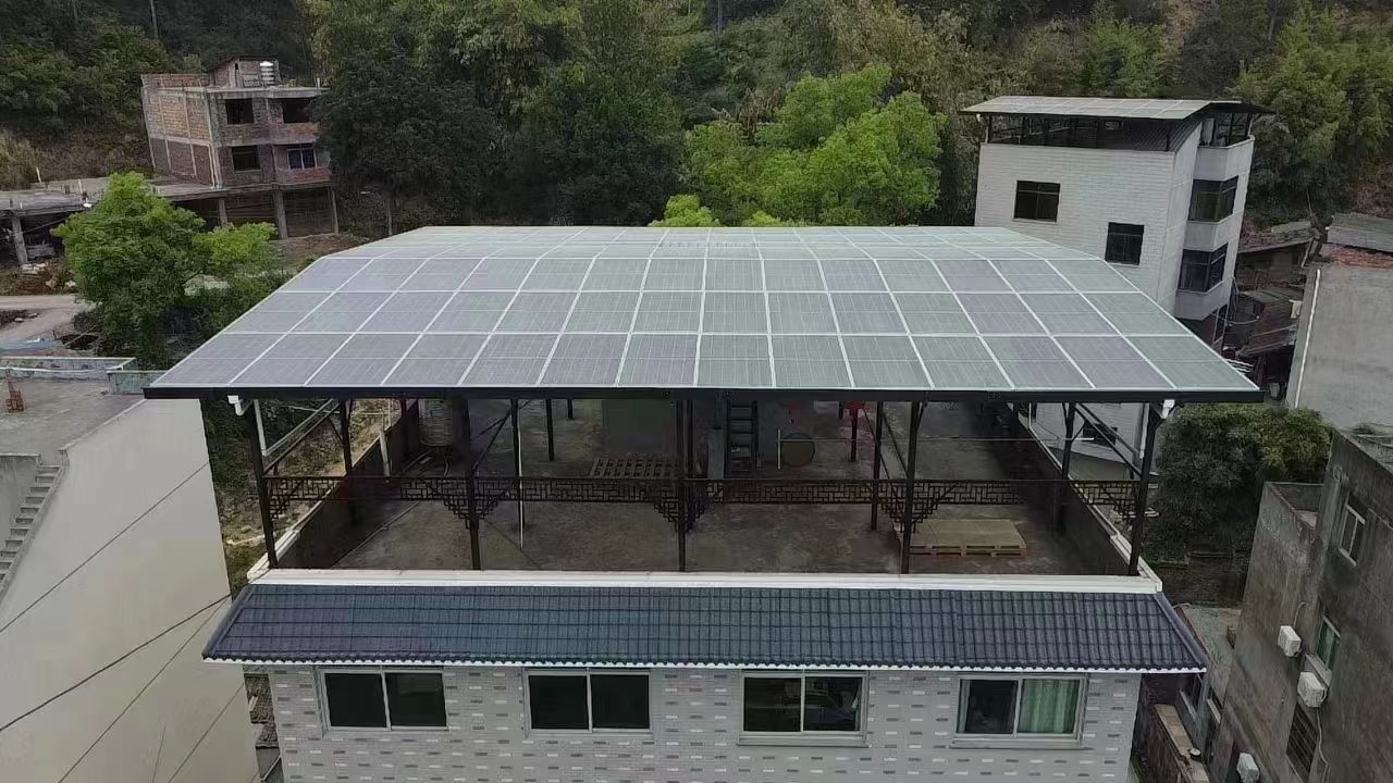 广州15kw+10kwh自建别墅家庭光伏储能系统